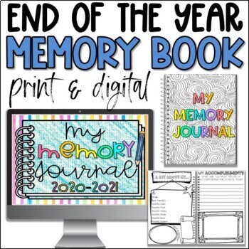 Preview of End of the Year Memory Book - Print & Digital