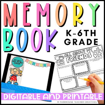 Preview of End of the Year Memory Book Print and Digital | End of the Year Activities