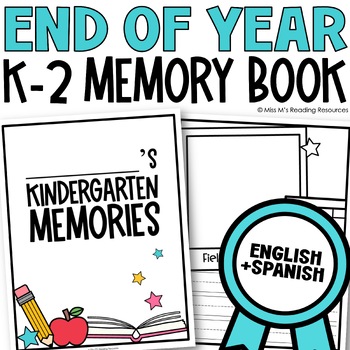 Preview of Kindergarten Memory Book End of the Year Memory Book SPANISH Memory Book