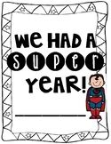 End of the Year Memory Book-Superhero Themed!