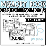 End of the Year Memory Book | Upper Elementary