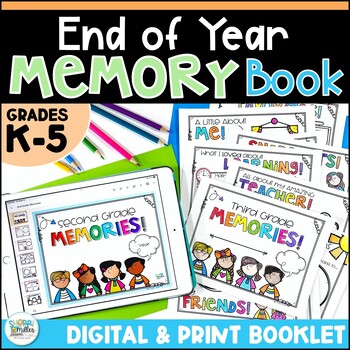 Preview of End of the Year ELA Project - Snapshot Memory Book Writing Last Week Activity