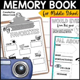 End of the Year Memory Book for Middle School | End of Yea