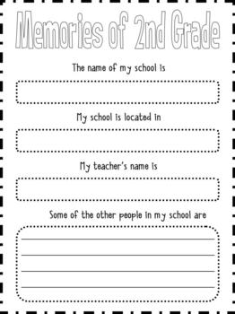 1 download worksheets grade free science for the for  TpT Memory Year *End Second Grade  of Book