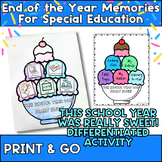 End of the Year Memory Craft & Activity for Special Educat
