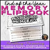 End of the Year Memory Book Flipbook for Middle School Dis