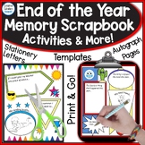 End of the Year Memory Scrapbook and Activities Upper Elementary