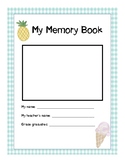 End of the Year Memory book