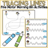 End of the Year Morning Bin | Fine Motor Tracing Lines Sum