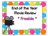 End of the Year Movie Review {Freebie}