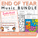 End of the Year Music Activities - Games & Worksheets for 