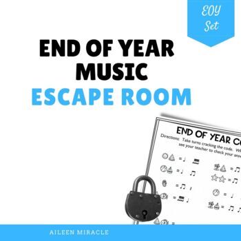 Preview of End of the Year Music Escape Room