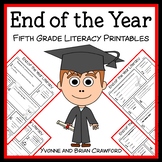End of the Year No Prep Literacy | Fifth Grade Worksheets 