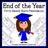 End of the Year No Prep Math | 5th Grade Math Worksheets |