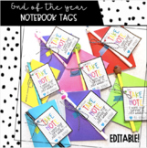 End of the Year Notebook Tags
