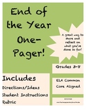 End of the Year One-Pager