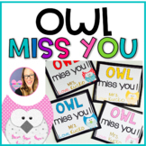 End of the Year Owl Miss You Gift Tags
