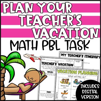 Preview of End of the Year PBL Activity | Plan a Tropical Vacation for your Teacher