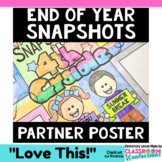 End of the Year Partner Poster: 4th Grade Memories: 4-Pane