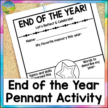 Preview of End of the Year Pennant Reflection & Poster Activity