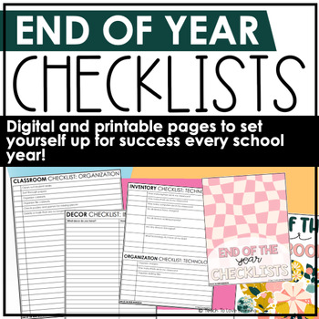 Preview of End of the Year Planner and Checklist | Set yourself up for success next year