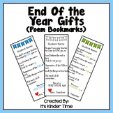 End of the Year Poem Bookmark Editable