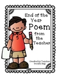 End of the Year Poem {From the Teacher}