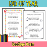 End of the Year Poem - Goodbye Letter - End of the Year Ac