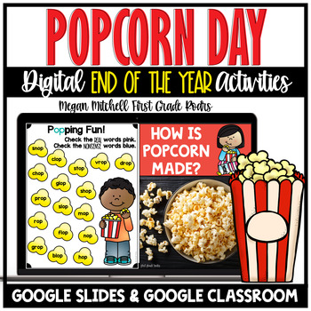 Preview of End of the Year Popcorn Theme Day Activities Google Slides