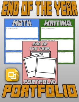 Preview of End of the Year Portfolio (Editable in Google Slides)