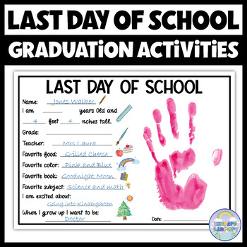 Preview of End of the Year Awards Poster Pre-K Preschool Activity Keepsake Graduation Day