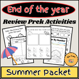 End of the Year Preschool Activities ,Summer  themed ,Revi