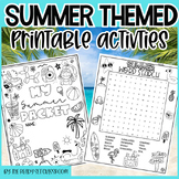 End of the Year Printable Activities, June No Prep Activit