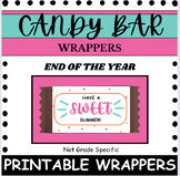 End of the Year Printable Candy Bar Wrappers