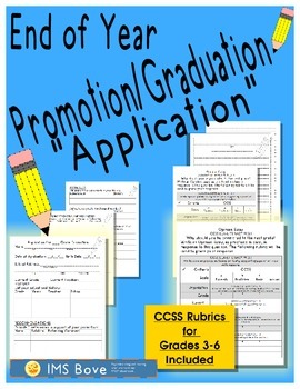 Preview of Any Grade! End of the Year Promotion Application with Opinion/Argument Option