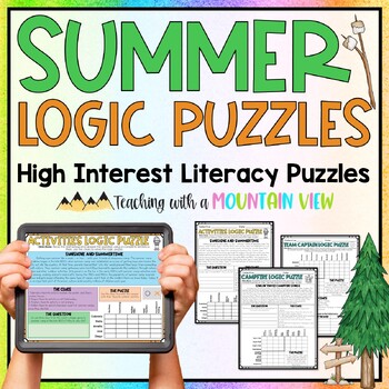 Preview of End of the Year Reading Logic Puzzles | Activities for Enrichment