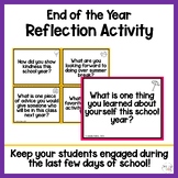 End of the Year Reflection Activity – Task Cards SCOOT or 