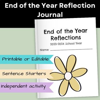 Preview of End of the Year Reflection Journal