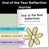 End of the Year Reflection Journal
