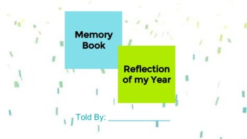 Preview of End of the Year Reflection Memory Book