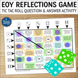 End of the Year Reflections Roll and Cover Conversation Game