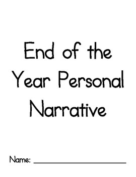 Preview of End of the Year, Reflective, Personal Narrative Writing Planner