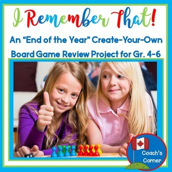 Preview of End of the Year Review Project | Create Your Own Board Game