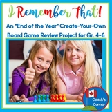 End of the Year Review Project | Create Your Own Board Game