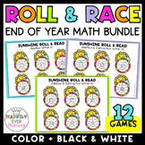 End of the Year Roll & Race Math Games - Addition & Subtra