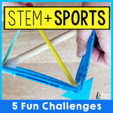 End of the Year STEM + Sports | Science Math Activities | 
