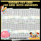SUDOKU 240 ACTIVITIES, Brain Teasers,Logic Puzzle End of y