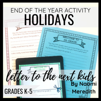 Preview of End of the Year School Activity | Letter to the Next Kids