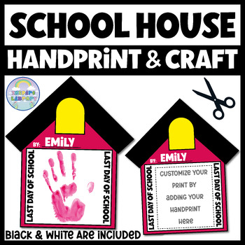 Preview of End of The Year Craft Awards Last Day of School Poster Graduation Handprint Art