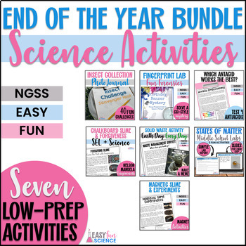 Preview of Fun End of Year Activities Middle School Science Hands-on After State Testing